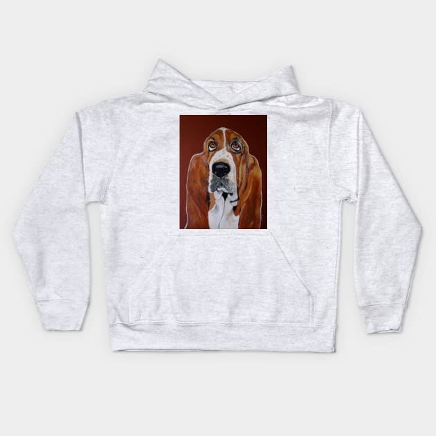 A Hound with a Monacle Kids Hoodie by Krusty